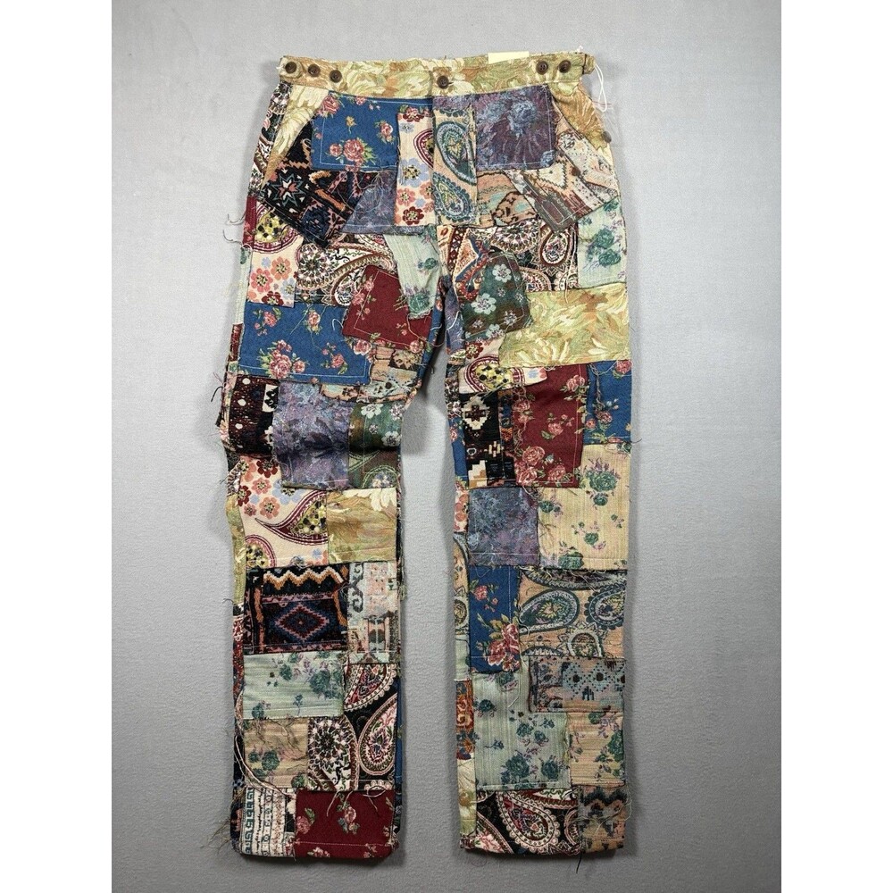 NWT MNML  Men's 34 Patchwork Tapestry Panel Blanket Pants